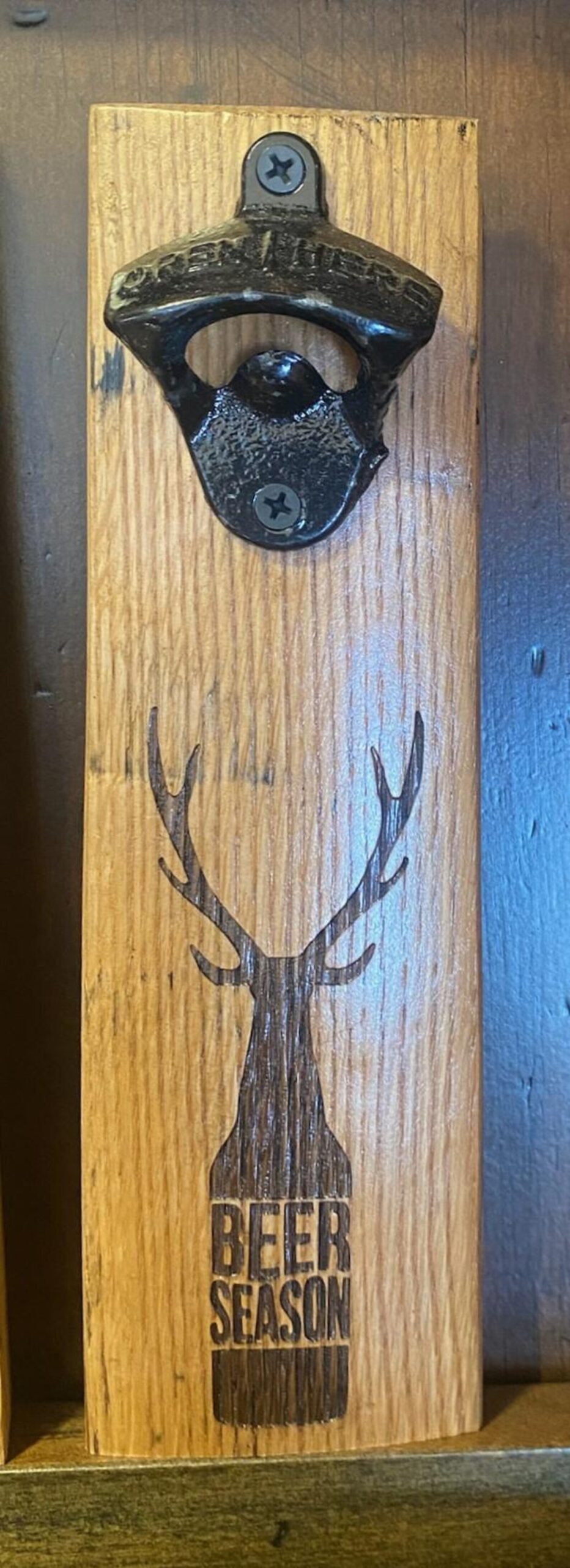 Wooden Beer Season Custom Stave Bottle Opener - Image 3