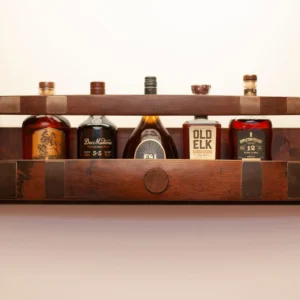 Wooden Floating Bourbon Whiskey Shelf