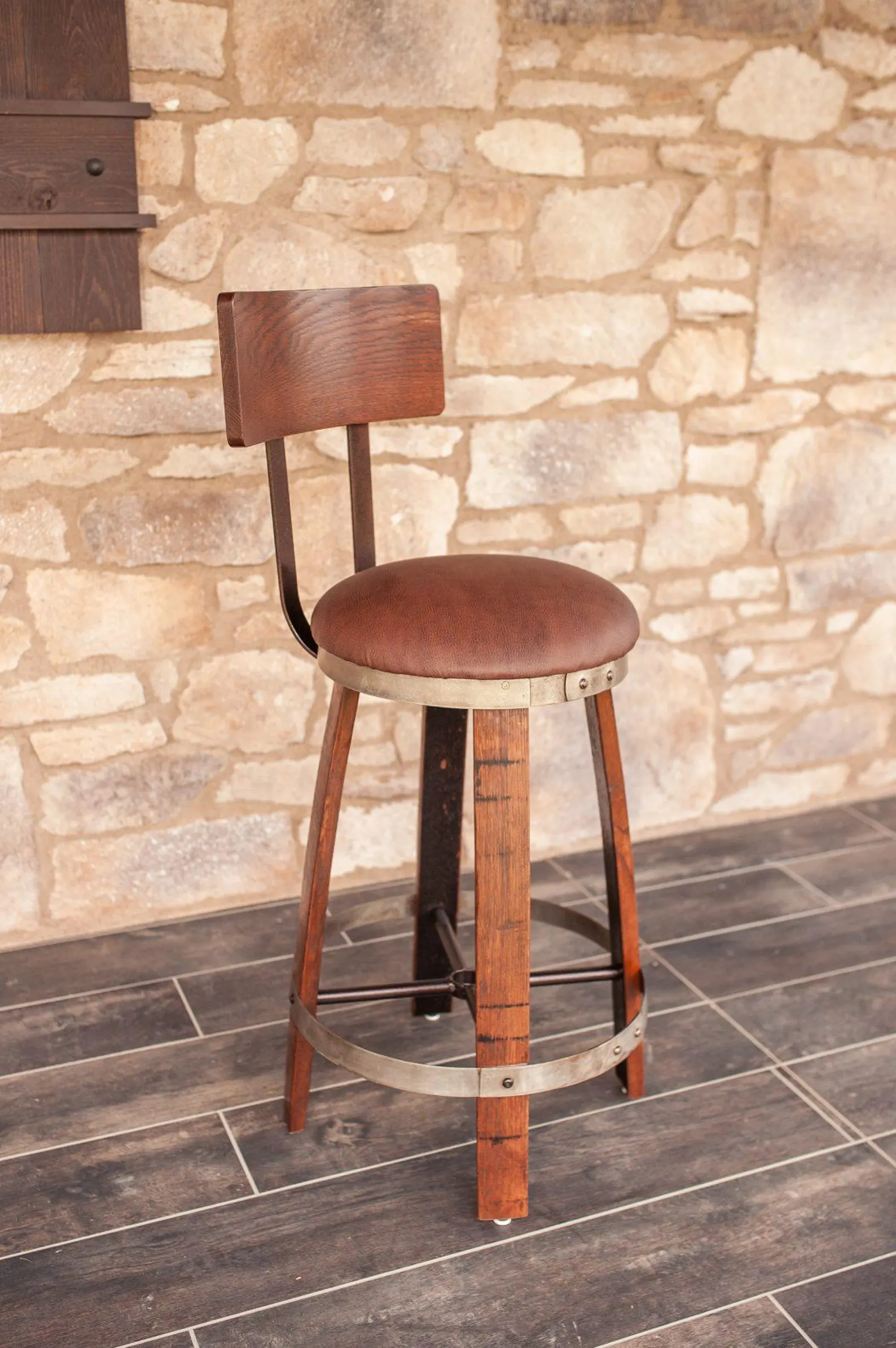 Handmade Wooden Pub Chair - Image 4