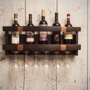 Wooden Wine Bottle Shelf